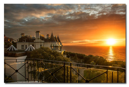 Bournemouth is a large coastal resort town on the south coast of England directly to the east of the Jurassic Coast.