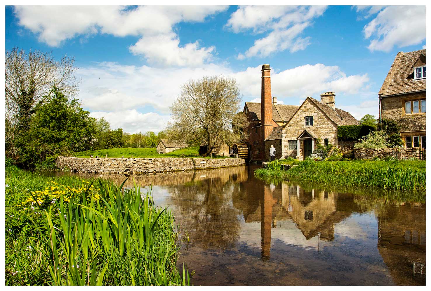 Lower Slaughter is a village in the English county of Gloucestershire, located in the Cotswold district, 4 miles south west of the town of Stow-on-the-Wold.