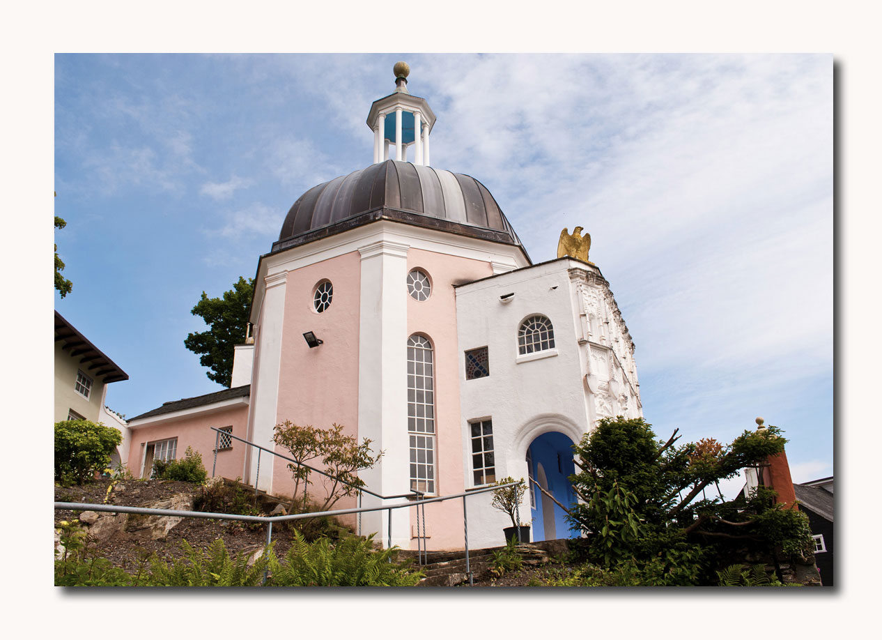 Portmeirion is a popular tourist village in Gwynedd, North Wales. It was designed and built by Sir Clough Williams-Ellis between 1925 and 1975 in the style of an Italian village and is now owned by a charitable trust.
